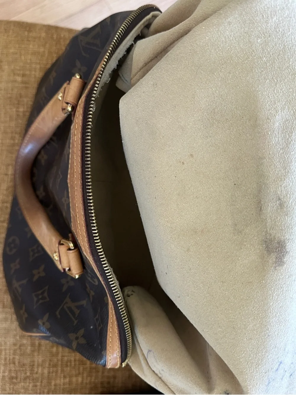 Louis Vuitton Monogram Canvas Top Handle Tote - Brown & Tan - Picture 11 of 16